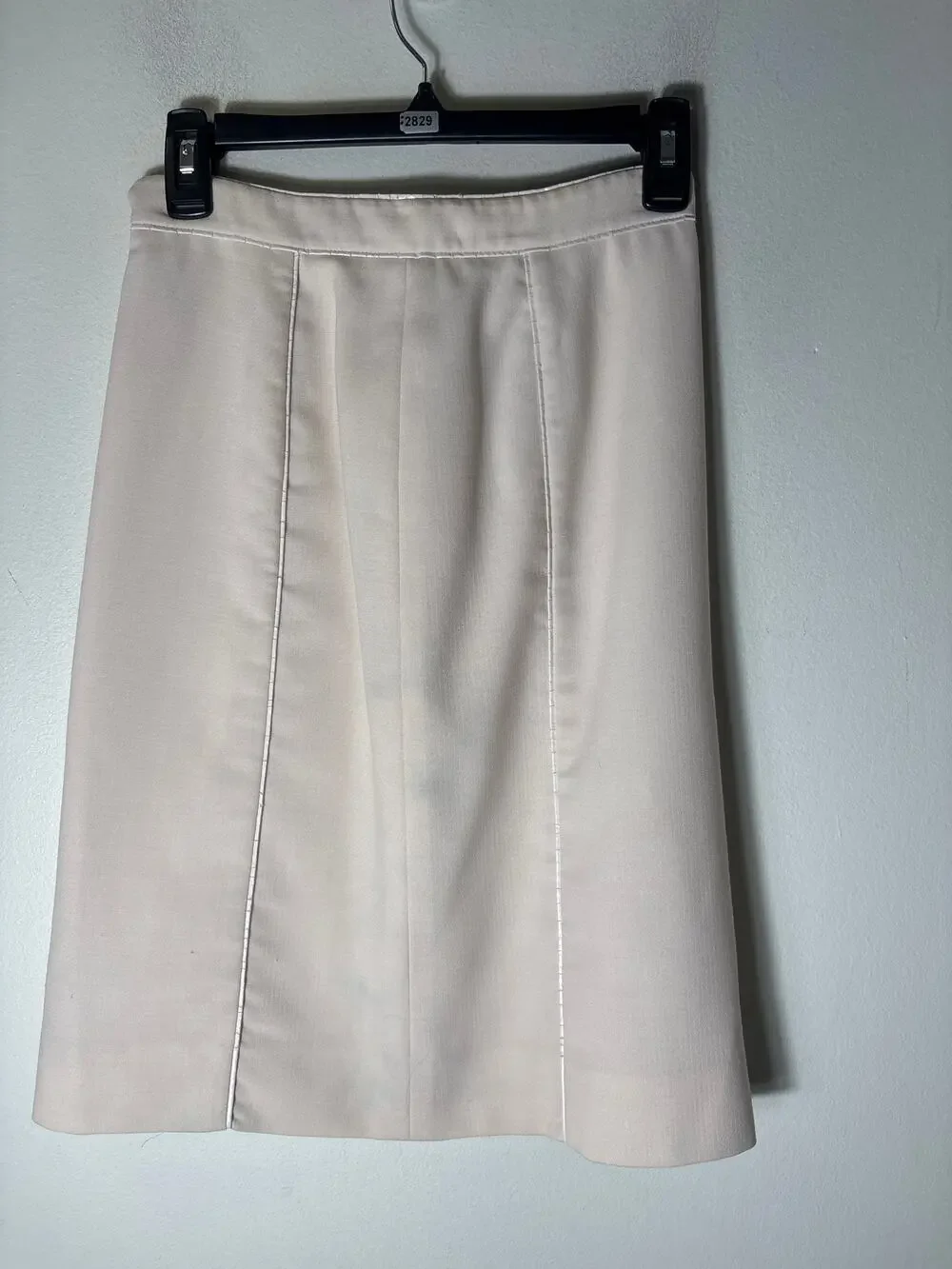Tory Burch Off White Below the Knee Pencil Skirt Sz 0